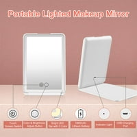 Linkero LED sklopivo putovanje za šminkanje - boja Osvetljeni modovi USB punjivi dodirni ekran, prenosivi