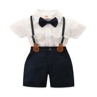 TODDLER Baby Boy Summer Odjeća Little Gentlemen gumba Bluza Majica Casual Companys Shorts Outfit set