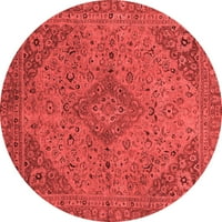 Ahgly Stroj firme prati u zatvorenom okruglom okrugle apstraktne crvene moderne prostirke, 7 'runda