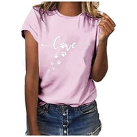 Prodaja Valentinova za žene za žene Ženska comfy trendi bluza kratka rukava majica Valentine Graphic