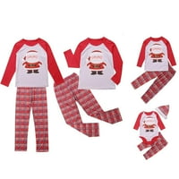 Zukuco Božić PJS Porodica Podudaranje pidžama Set za odrasle Kids Baby Deer Ispisane vrhove Hlače Xmas