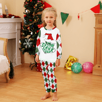 Naughty Božićna porodica koja odgovara pidžami, Xmas Family PJS Usklađivanje setova-crvenih i zelenih