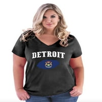 Normalno je dosadno - Ženska majica plus veličine V-izrez, do veličine - Detroit