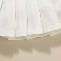 Djevojka haljina dječja dječja ljetna slatka haljina haljina na fakultetu s kratkim rukavima bijela