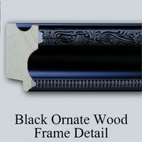 George Knapton Black Ornate Wood Fram Double Matted Museum Art Print pod nazivom - Pejzaž sa jelenom
