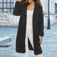 FIMKAUL ženske jakne kaputi zimski pad dugih rukava casual vrhovi modni čvrstim srednjim duljinama janjećih