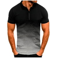 Pyju polo majice za muškarce Ljetne casual golf košulje gradijent boje kratki rukav mišićni tee lagani
