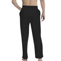 Eczipvz Muške dukseve Muški jogger duksevi prozračne tekuće teretane mrežne hlače otvorene dne crne