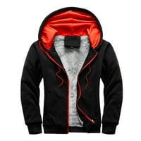 Zimske muške jakne plus veličina muški dukseri zimski topli villus patentni džemper jaknu kaput crna