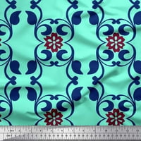 Soimoi Rayon tkanina cvjetna i filigranska damaska ​​ispis tkanina od dvorišta široka