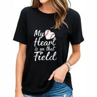 Moje srce je na tom polju Tee bejzbol softball mamice majica