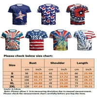 Avamo muškarci T majice Američka zastava Štampaj majica Kratki rukav Ljetni vrhovi Ležerne prilike pulover