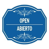 Znakovi Bylita Victorian Open Abierto dvojezični poslovni znak - Srednja