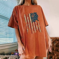 Giligiliso Žene Začinite Neovisnosti Dnevne košulje Ženska moda Ležerne prilike O-izrez Labavi majica