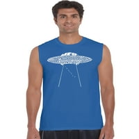 Majica za mušku umjetnost majica od umjetnosti - majica bez rukava - leteći tanjur ufo