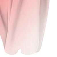 Ženske haljine Ženska ljetna casual gradijent ispisana kravata Dye haljina sa haljina bez rukava za žene Pink XL