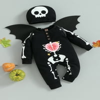 Xkwyshop djeca dječja dječaka dječaka Halloween odijela Svjetlosni kostim s dugim rukavima s krilima