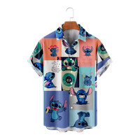 Lilo & Stitch kratki rukav majice Majice Majice Muška majica Tee Majica Prevelika gumba 3D tiskana Brza