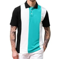 Polo košulje za muškarce Striped ovratnik za golf košulje s kratkim rukavima s kratkim rukavima Slim Fit Summer Pulover Top Tee
