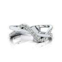 Prsten za dijamantne valove, 14K čvrsti žuti, angažman minimalistički prsten, vjenčani poklon, poklon
