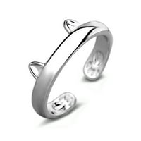 Prstenovi za žene Srebrne pozlaćene uši prstenaste prsten Prsten Podesivi kućni ljubimac Poklon srebro