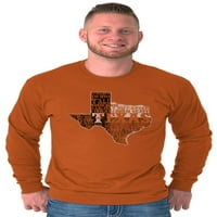Majice dugih rukava majice T-majice Texas kaubojski državni mapa Južni rodni grad