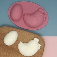 GiyBlacko Bički materijal Silikonski kolač kalupi za svijeće jaja ovalna aromaterapija Sapun silikonski