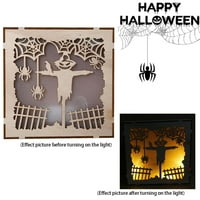 Hollow Witch bundeve Man Haunted House LED lampica Halloween Drvena svjetla ukrasi za festivale Theme