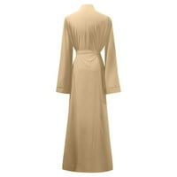 Knqrhpse casual haljine za žene Abaya Ramadan Womens Lady Front Open Cardigan duge haljine haljine za