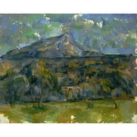 Paul Cézanne crna Moderna uokvirena muzej Art Print pod nazivom - Mont Sainte-Victoire