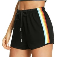 Kratke hlače za žene plus veličine za žene Žene Rainbow Ispiši sportske elastične kratke hlače Plaže