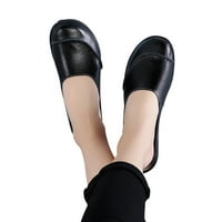 Niske pete ravna šuplja udobnost Vintage Plus veličina Loafer Sandal Black Home Papuče Žene Božićne