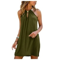 Ženske oblače Keyhole Crtlow Custom rukava kratka sunčana haljina za sunčanje zelena XL