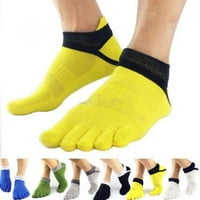 Mens Toe Socks Pamučni atletski trčanje gležnja pet prsta čarape za posade čiste pet čarapa prsta prozračno,