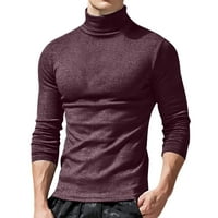-Hirts muške jesenja i zimska majica srednje vrat okrugli čvrsti boja gornje bluza s dugim rukavima