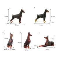 Dog figurinski simulirani pas realističan PVC Doberman Pinscher za prikupljanje nauke Edukativni prop
