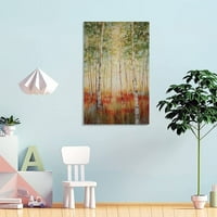 Birch Wall Art Sažetak zalazak sunca Dusk biljke Drveće platno Ispisuje moderna kućna umjetnička djela