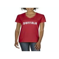 Ženska majica s kratkim rukavima V-izrez - Buffalo