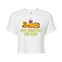 Garfield - upravo tu za tortu - Juniors obrežena majica pamučne mješavine
