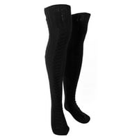 Bedro visokog čizma čarape toplije čarape kabel pletene tople nogu cijev toplije čarape zimske noge
