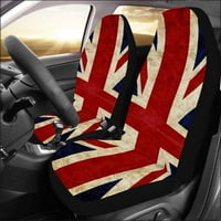 Set auto-sedišta za sedište Britanska zastava Universal Auto Front Seats Zaštitnice za auto, suv limuzina, kamion