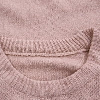 Žene slatke santa glave uzorak okrugli vrat dugih rukava pleteni džemper casual pulover džemper za svirke