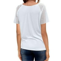 Žene Ležerne prilike sa labavim majicom V izrez kratki rukav modni mreži TO-majice T-majice Tee bluza m