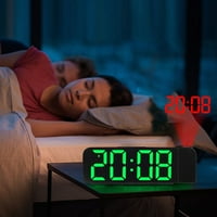 Projekcijski budilnik za spavaću sobu, LED digitalna projekcija sata na stropnom zidu sa USB punjenjem,