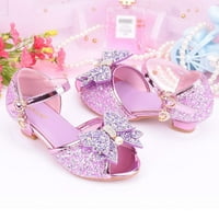Dječje cipele s dijamantskim sandalama princeza cipele luk visoke pete pokazuju princeze cipele