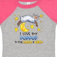 Inktastic Volim svoj poppop do Mjeseca i leđa slatka ovca poklona dječak ili dječji dječji bodysuit
