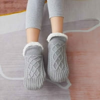 Čarape za kompresiju za žene Muškarci unutarnjim poda Neklizajuće toplotne čarape, tkane i baršunaste