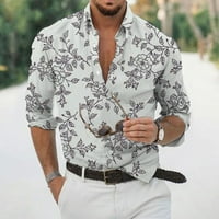 Ljetne havajske cvjetne majice za muškarce 3D odmori za odmor na plaži, majica na dugih rukava za 5xl
