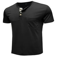 Gomelly Men T majica bluza za vrat Modni ljetni vrhovi Muški obični sportski pulover Majica kratkih