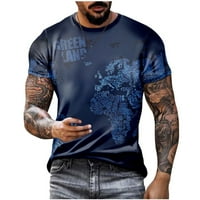 Majica majica za čuvanje majica za muškarce kratki rukav O-izrez otisnuta boja modna ležerna majica